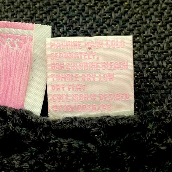 VTG Dana Scott black deep v button down crochet vest sz L - Picture 10 of 11